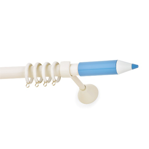 Παιδικό κουρτινόξυλο Pencil εκρου-μπλε Φ25 25934